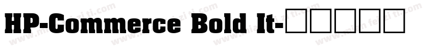 HP-Commerce Bold It字体转换